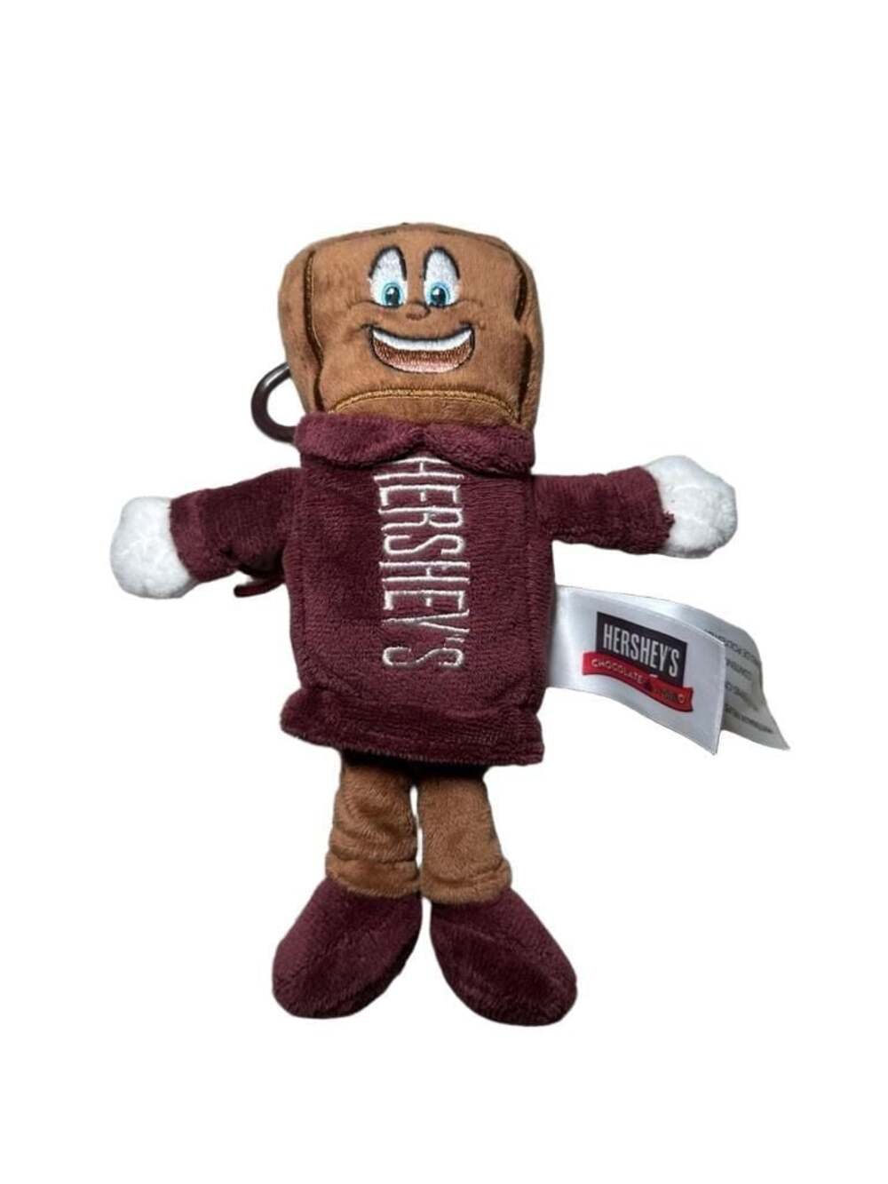 Hershey's Chocolate World Plush Chocolate Bar Keychain with Back Storage Pouch